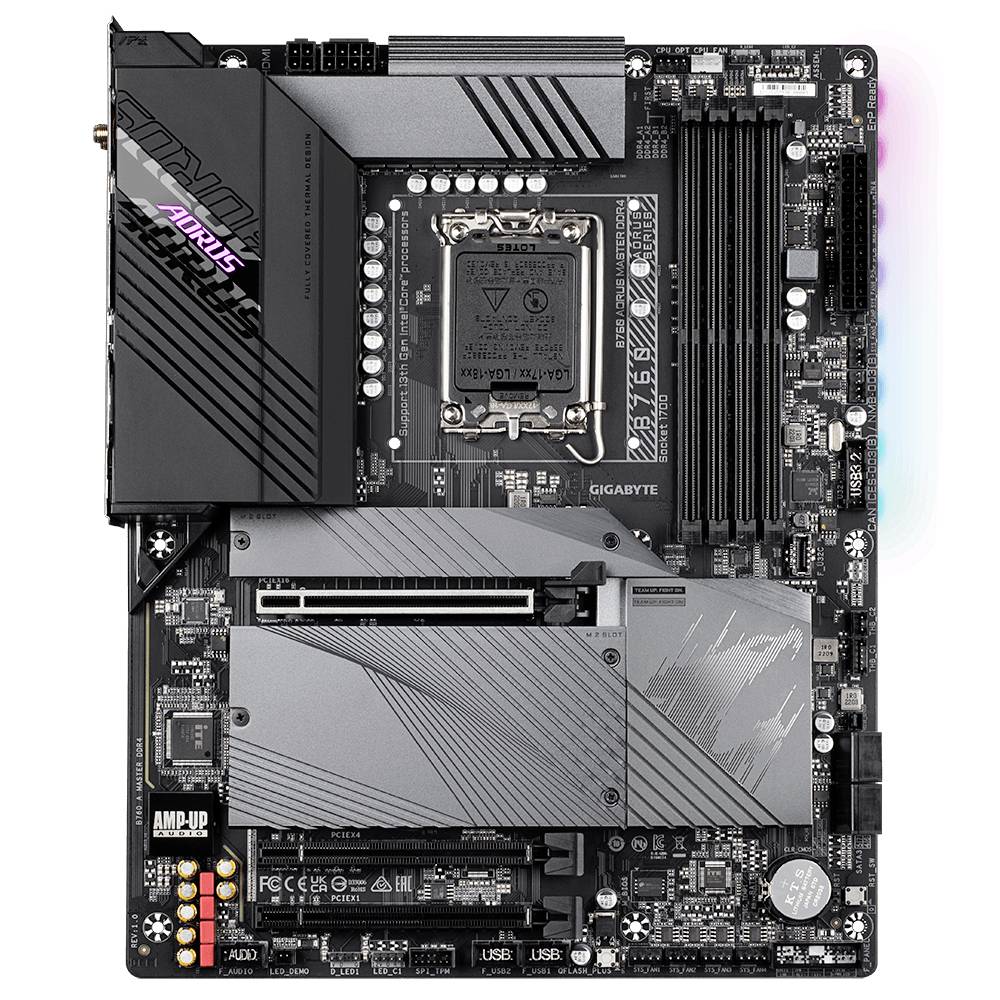 Gigabyte AORUS B760 MASTER Mainboard Sockel (PC) Intel® LGA 1700 Formfaktor (Details) ATX Mainboard-Chipsatz Intel® B760