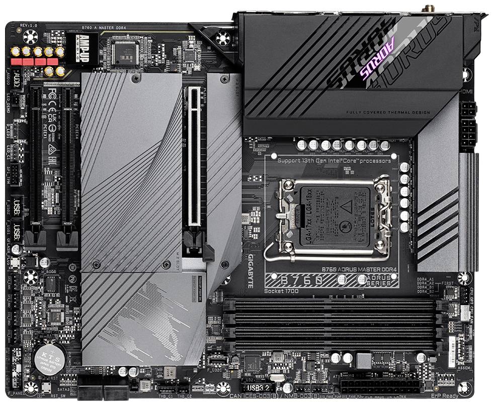 Gigabyte AORUS B760 MASTER Mainboard Sockel (PC) Intel® LGA 1700 Formfaktor (Details) ATX Mainboard-Chipsatz Intel® B760