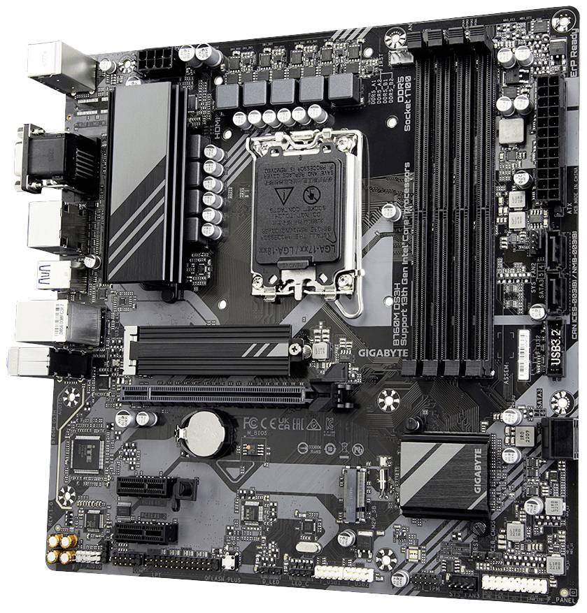 Gigabyte B760M DS3H Mainboard Sockel (PC) Intel® LGA 1700 Formfaktor (Details) Micro-ATX Mainboard-Chipsatz Intel® B760