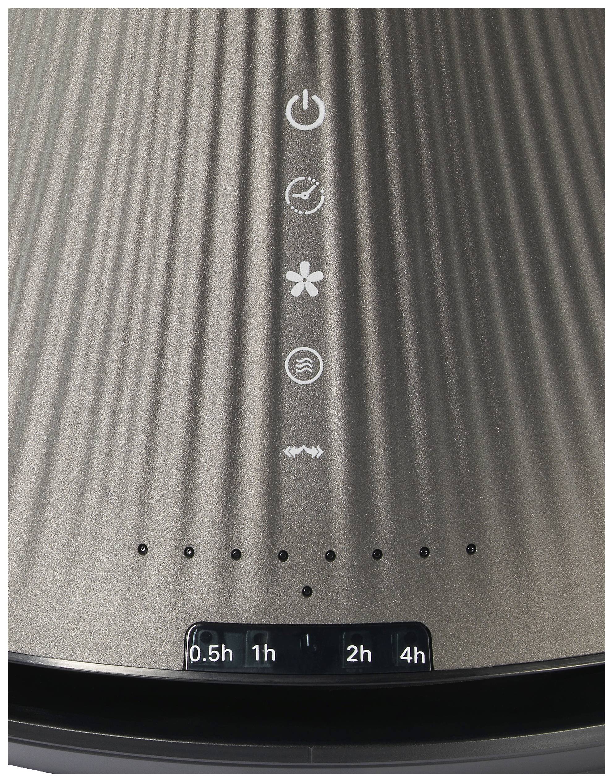 Sygonix Bodenventilator 30 W, 1800W (Ø x H) 6cm x 98.3cm Schwarz mit Fernbedienung, mit Heizfunktion, LED-Kontrollleuchte