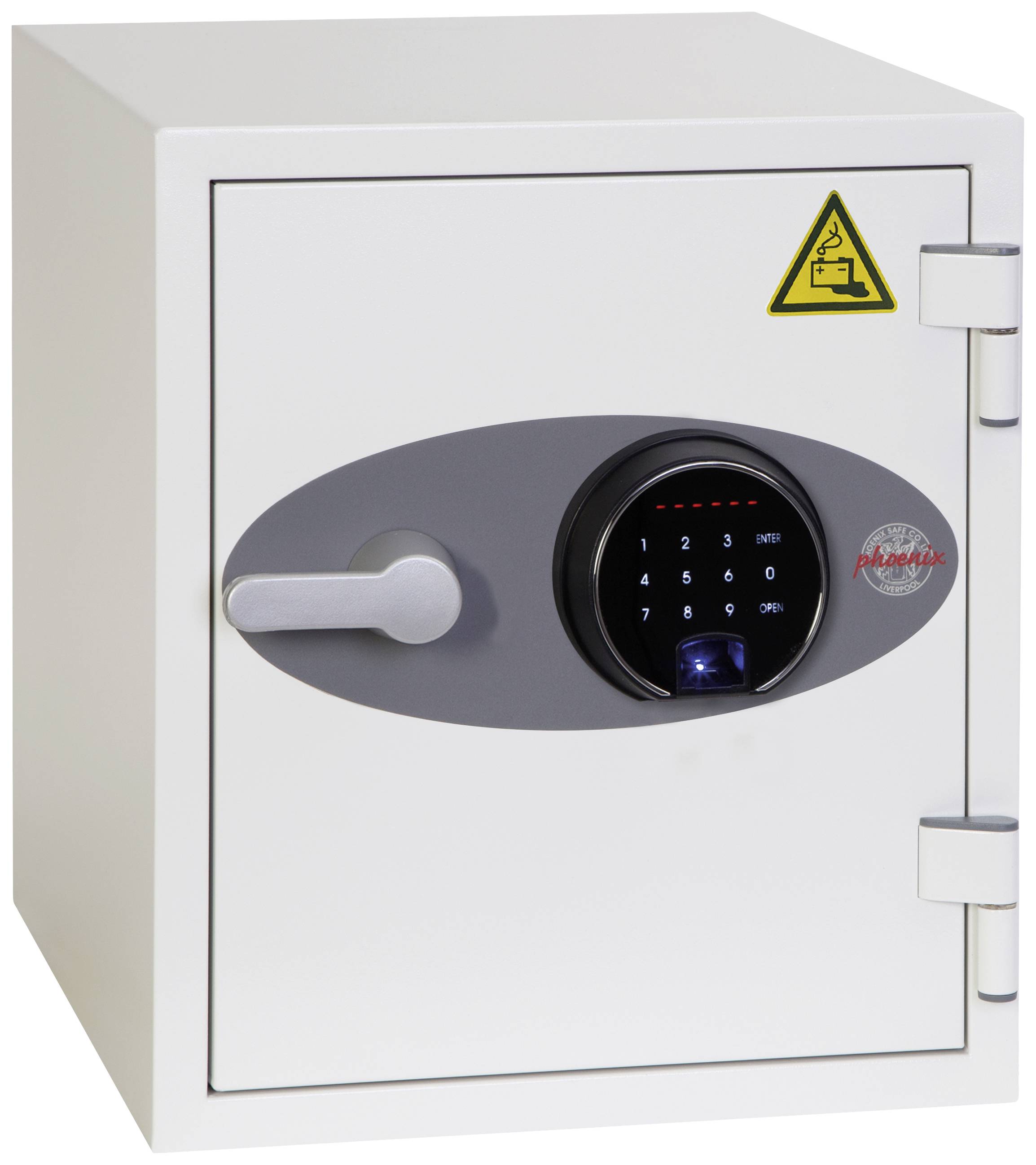 Phoenix BS1282F Battery Titan Batterie-Aufbewahrungstresor feuergeschützt, mit 2 Steckdosen, mit ausziehbarer Schublade, mit Schlüsselhakenleiste Fi