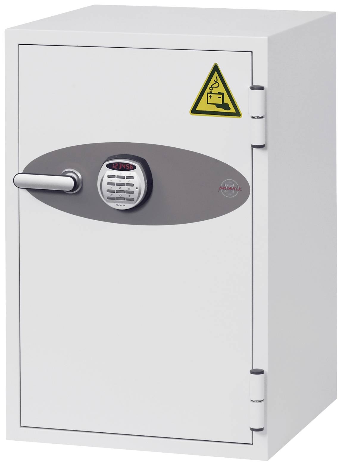 Phoenix BS0442E Battery Fighter Batterie-Aufbewahrungstresor feuergeschützt, mit 2 Steckdosen, mit ausziehbarer Schublade, mit