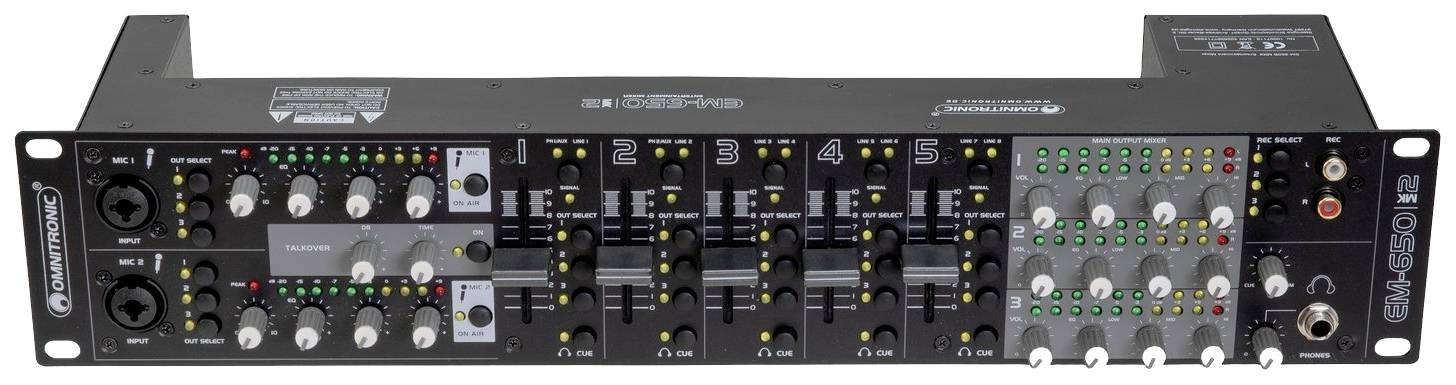 Omnitronic EM-650B MK2 DJ Mixer