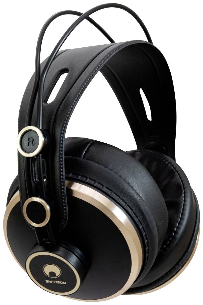 Omnitronic SHP-950M Deluxe Over Ear Kopfhörer kabelgebunden Stereo Schwarz DJ