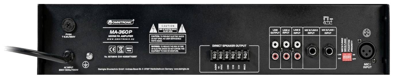 Omnitronic MA-360P ELA-Verstärker 360 W