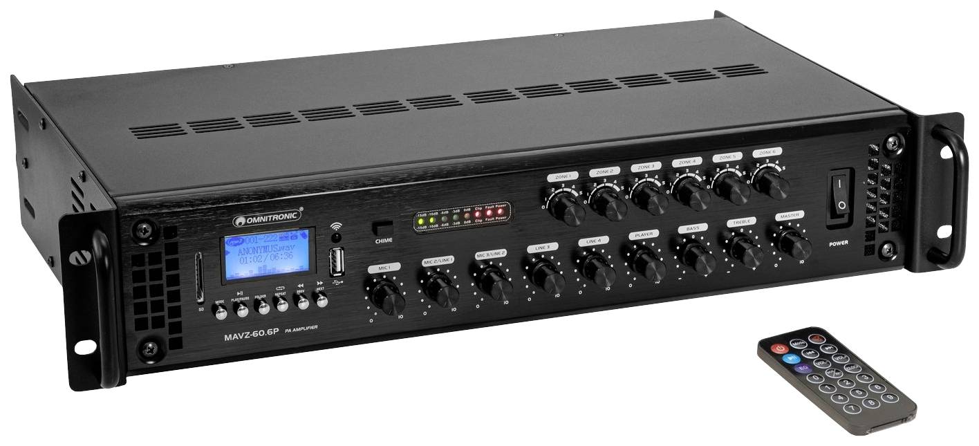 Omnitronic MAVZ-60.6P ELA-Verstärker 60W 6-Zonen
