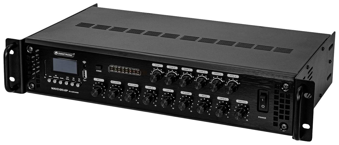 Omnitronic MAVZ-120.6P ELA-Verstärker 120W 6-Zonen
