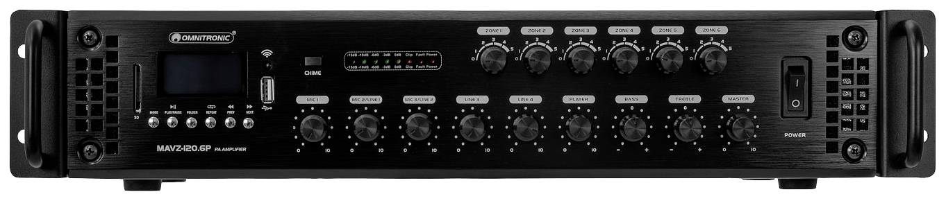 Omnitronic MAVZ-120.6P ELA-Verstärker 120W 6-Zonen