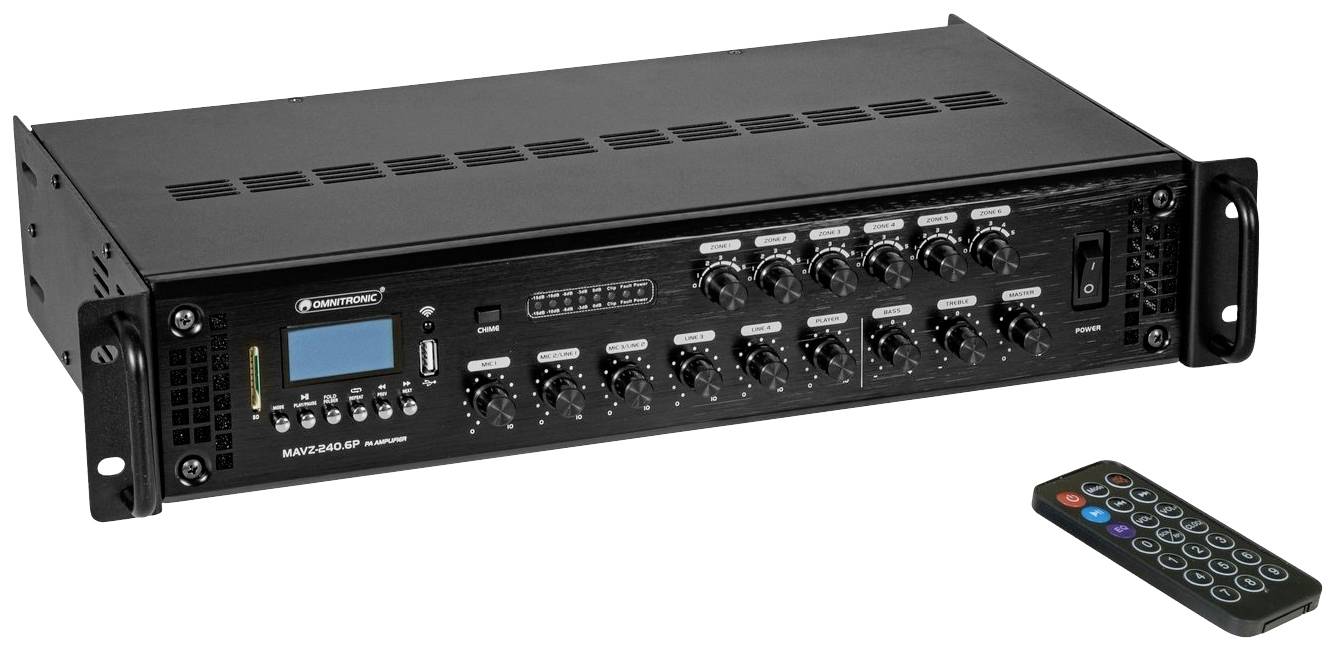 Omnitronic MAVZ-240.6P ELA-Verstärker 240W 6-Zonen