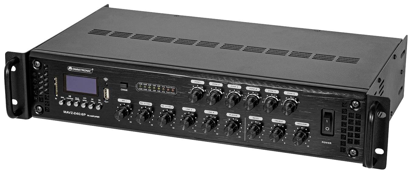 Omnitronic MAVZ-240.6P ELA-Verstärker 240W 6-Zonen