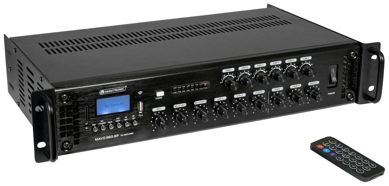 Omnitronic MAVZ-360.6P ELA-Verstärker 360W 6-Zonen