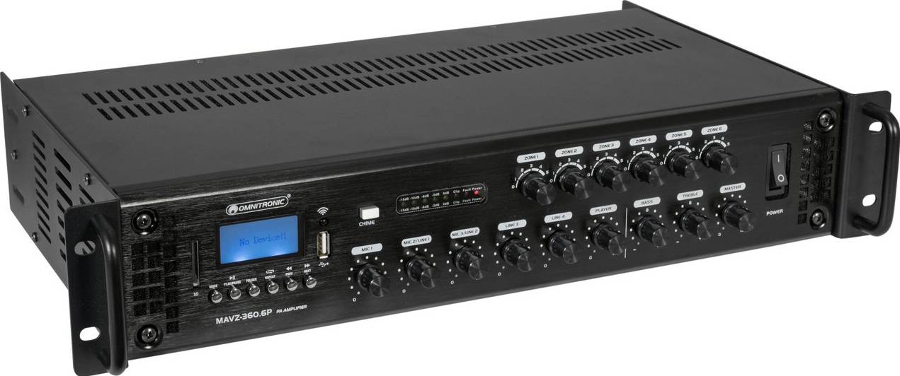 Omnitronic MAVZ-360.6P ELA-Verstärker 360W 6-Zonen