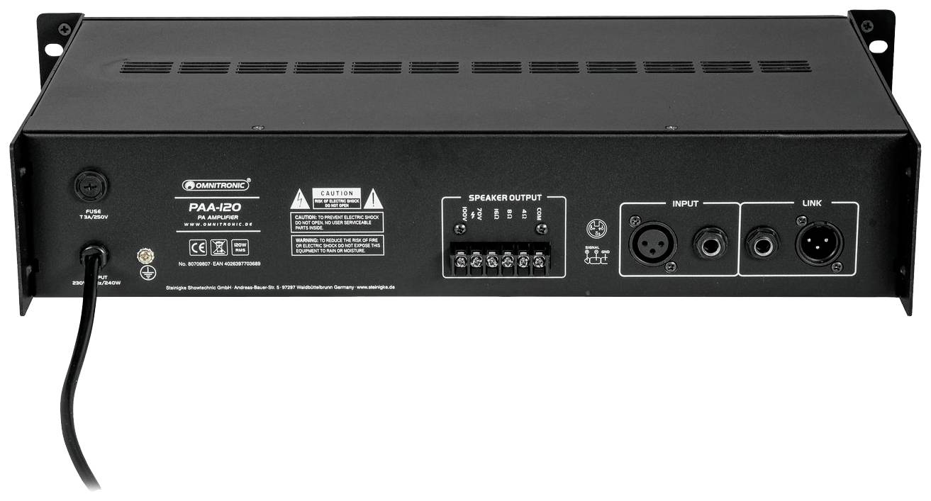 Omnitronic PAA-120 ELA-Verstärker 120W