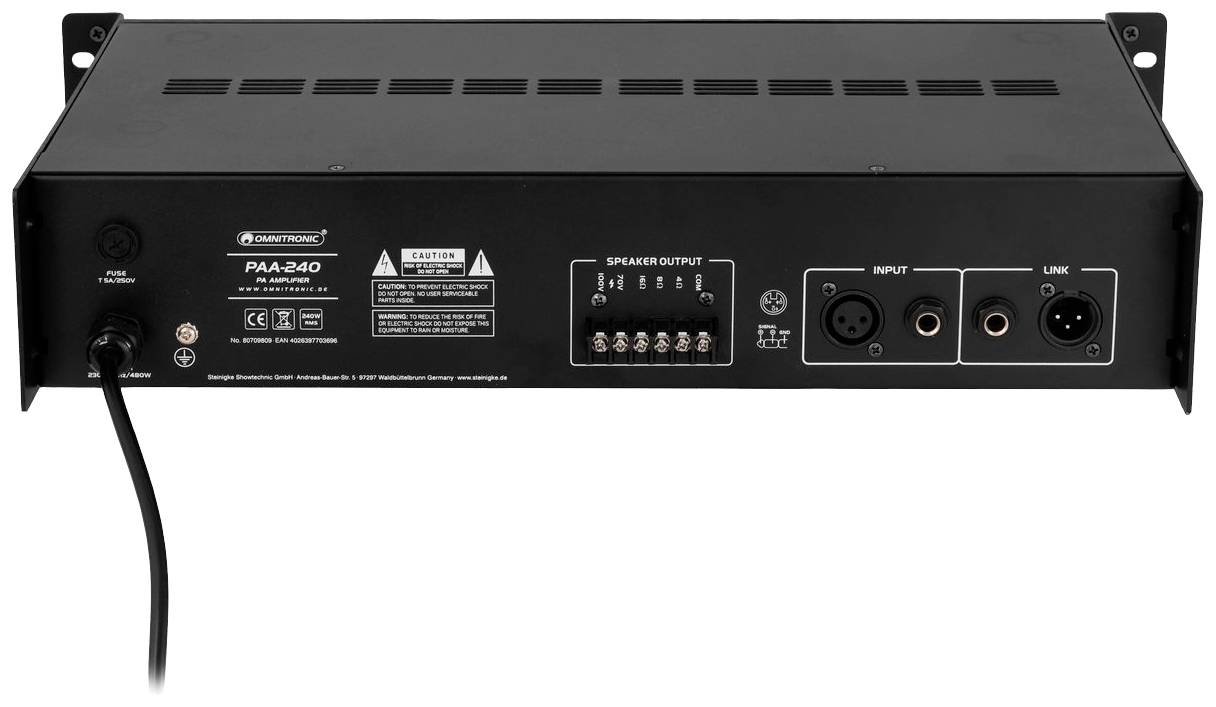 Omnitronic PAA-240 ELA-Verstärker 240W