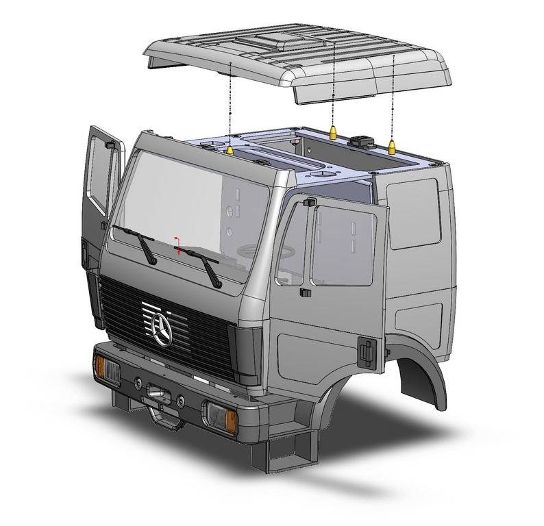 WEDICO-models 2506-W MB SK Olive Fahrerhaus 1St.
