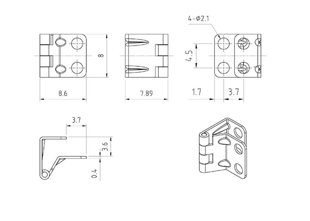 Thicon Models 50396 Türscharnier 1St.