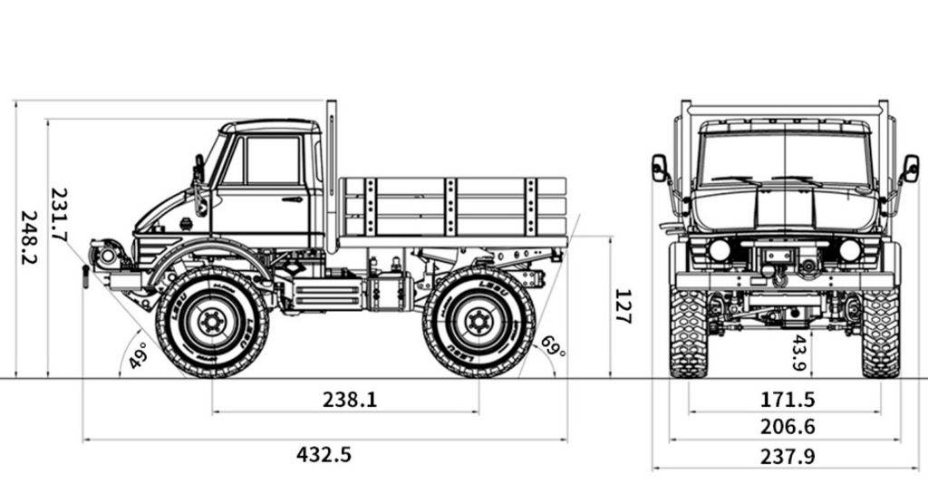Thicon Models 21015 UM406 1:10 Elektro RC Modell-LKW Bausatz