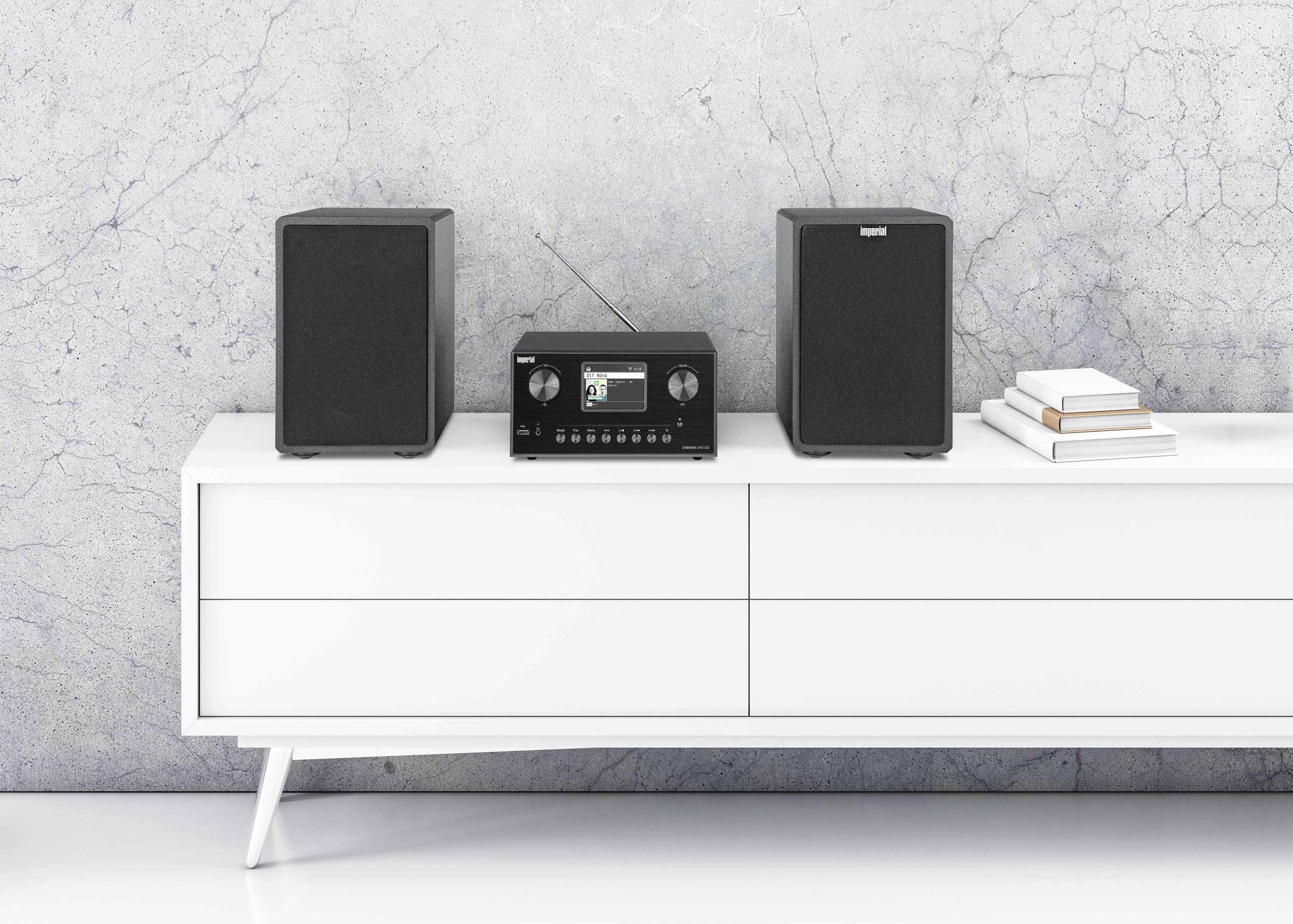 Imperial DABMAN i310 CD Stereoanlage Internetradio, DAB+, UKW, CD, Bluetooth®, DLNA, NFC, Inkl. Fernbedienung, DLNA-fähig 2 x 20W
