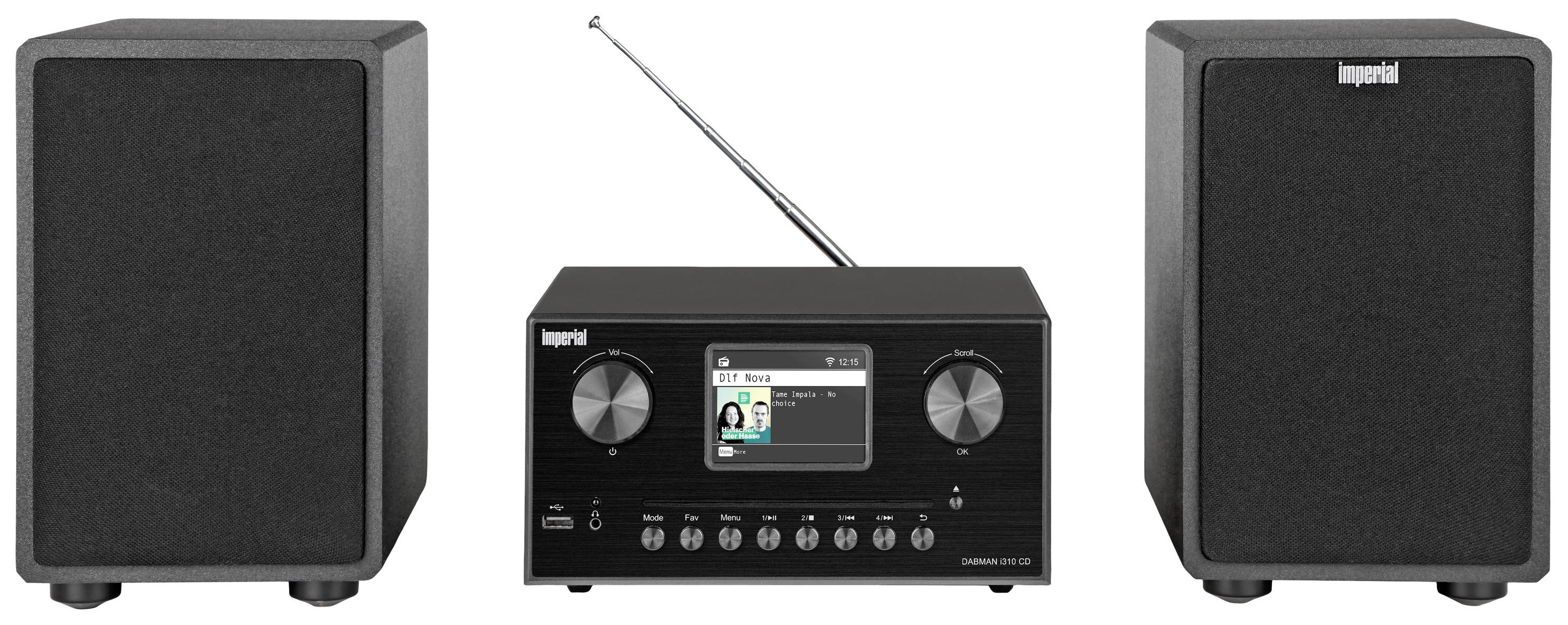 Imperial DABMAN i310 CD Stereoanlage Internetradio, DAB+, UKW, CD, Bluetooth®, DLNA, NFC, Inkl. Fer