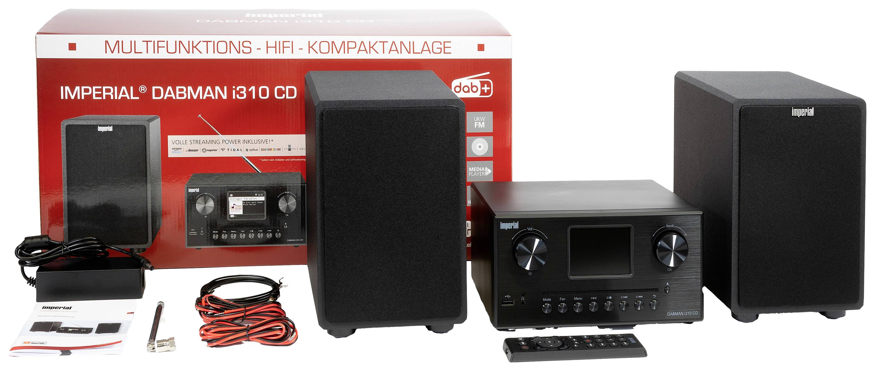 Imperial DABMAN i310 CD Stereoanlage Internetradio, DAB+, UKW, CD, Bluetooth®, DLNA, NFC, Inkl. Fernbedienung, DLNA-fähig 2 x 20W