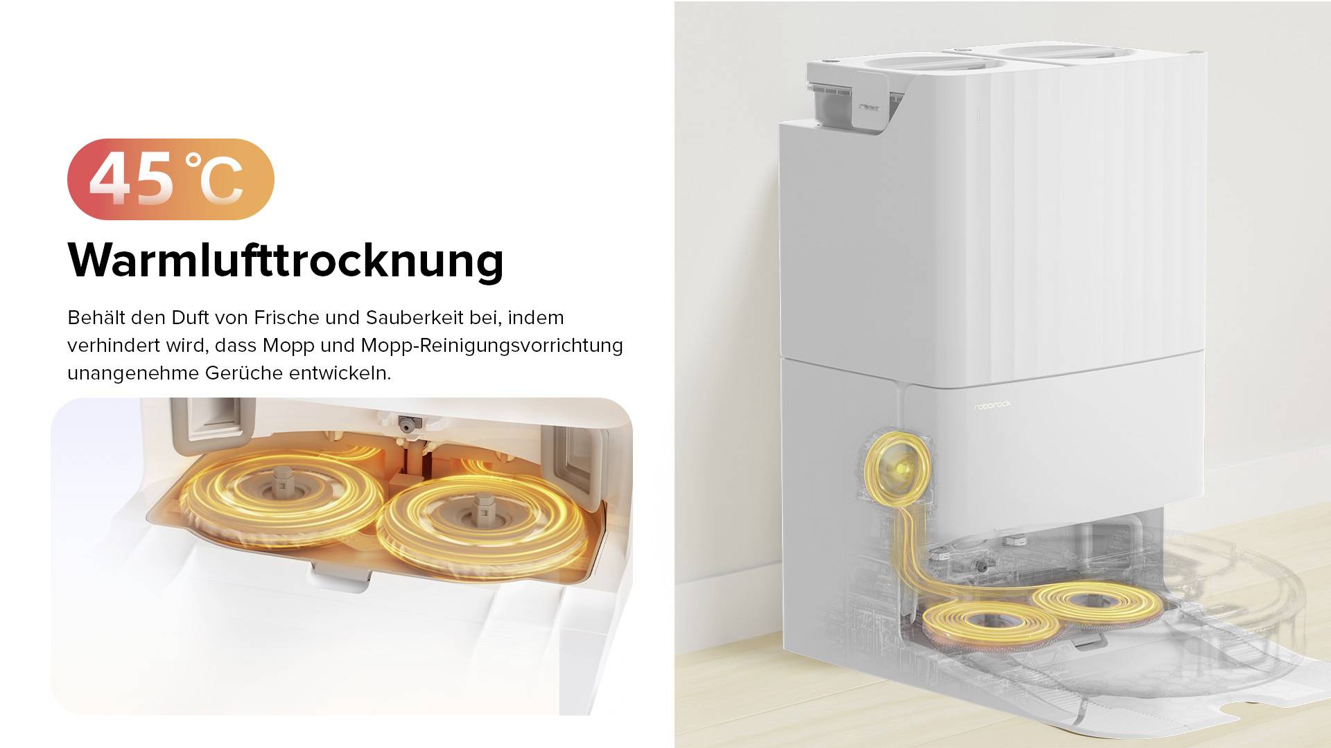 Roborock Qrevo White Saug-und Wischroboter Weiß kompatibel mit Amazon Alexa, kompatibel mit Google Home, Sprachgesteuert