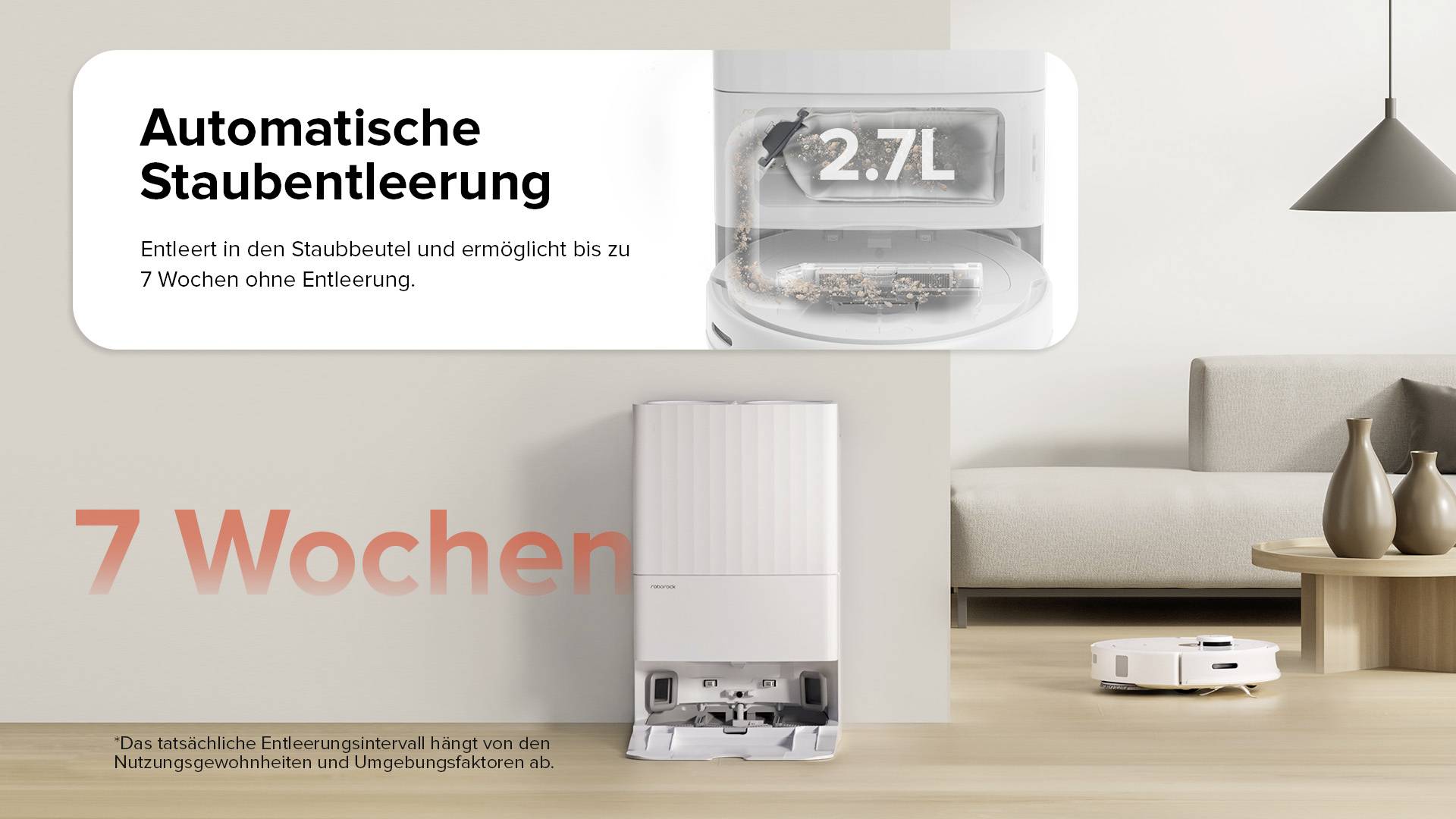 Roborock Qrevo White Saug-und Wischroboter Weiß kompatibel mit Amazon Alexa, kompatibel mit Google Home, Sprachgesteuert