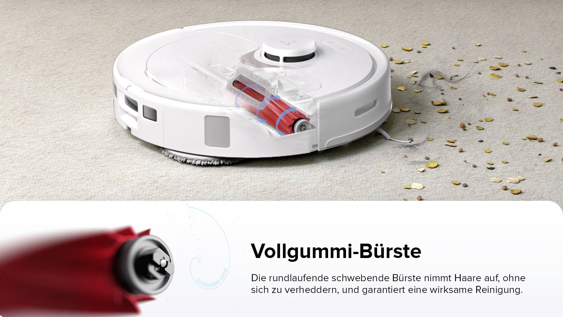 Roborock Qrevo White Saug-und Wischroboter Weiß kompatibel mit Amazon Alexa, kompatibel mit Google Home, Sprachgesteuert