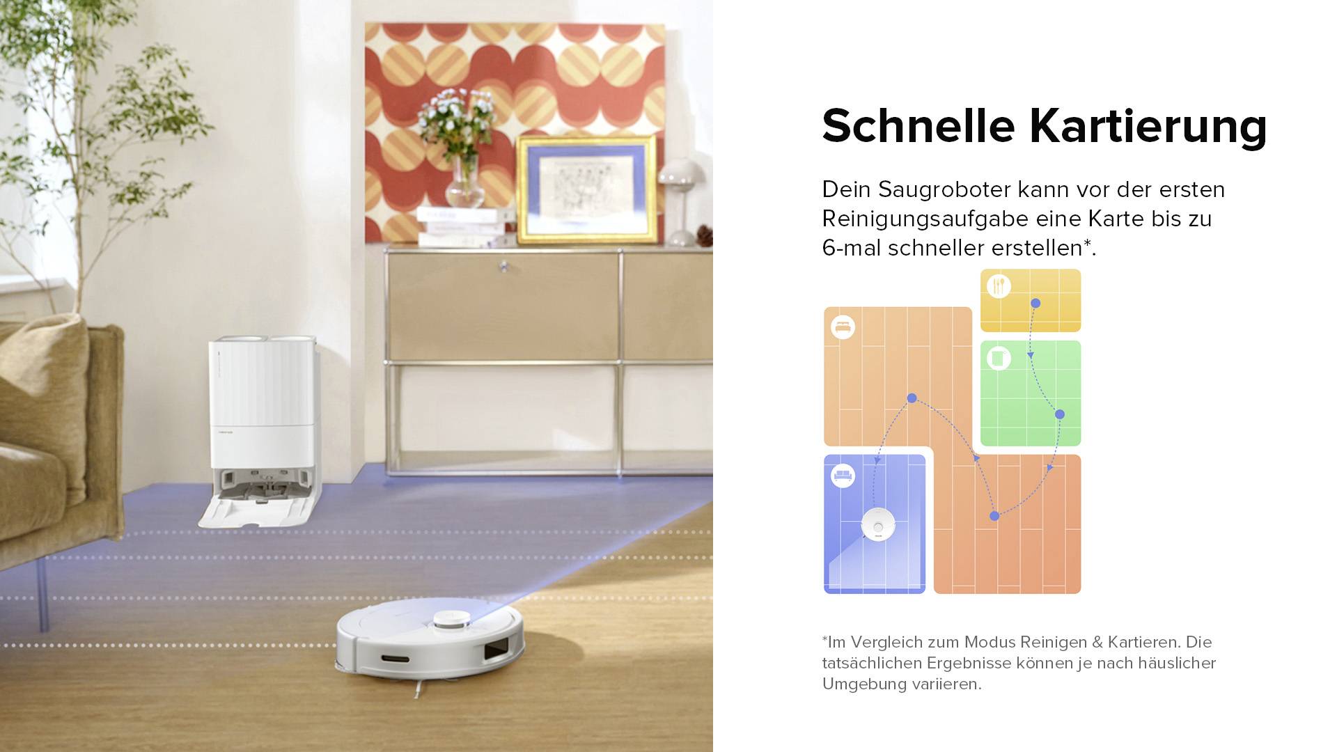 Roborock Qrevo White Saug-und Wischroboter Weiß kompatibel mit Amazon Alexa, kompatibel mit Google Home, Sprachgesteuert