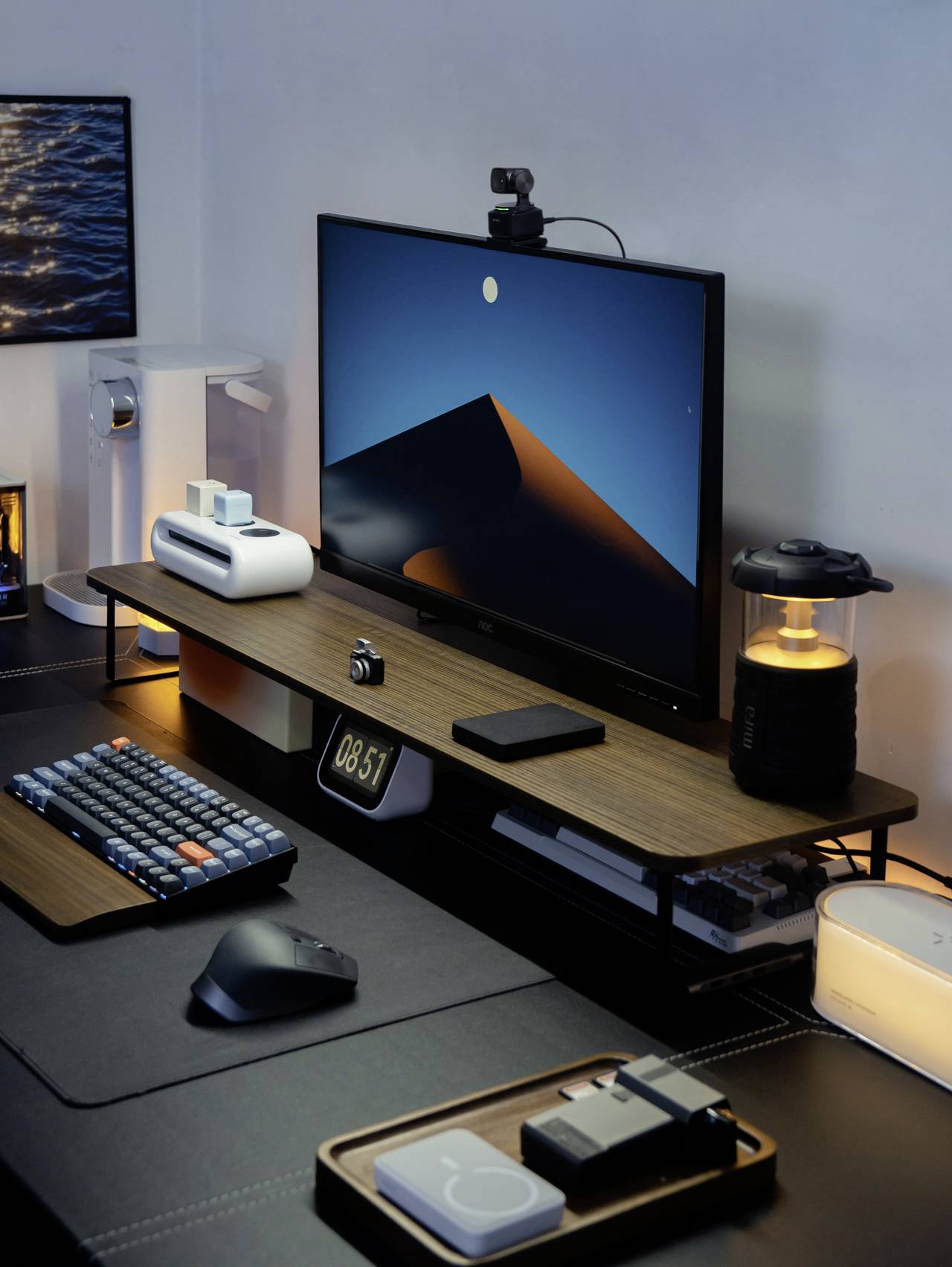 Obsbot Tiny 2 PTZ 4K-Webcam 3840 x 2160 Pixel Gestensteuerung, Sprachsteuerung, Schnelles Auto-Tracking per AI, Standfuß