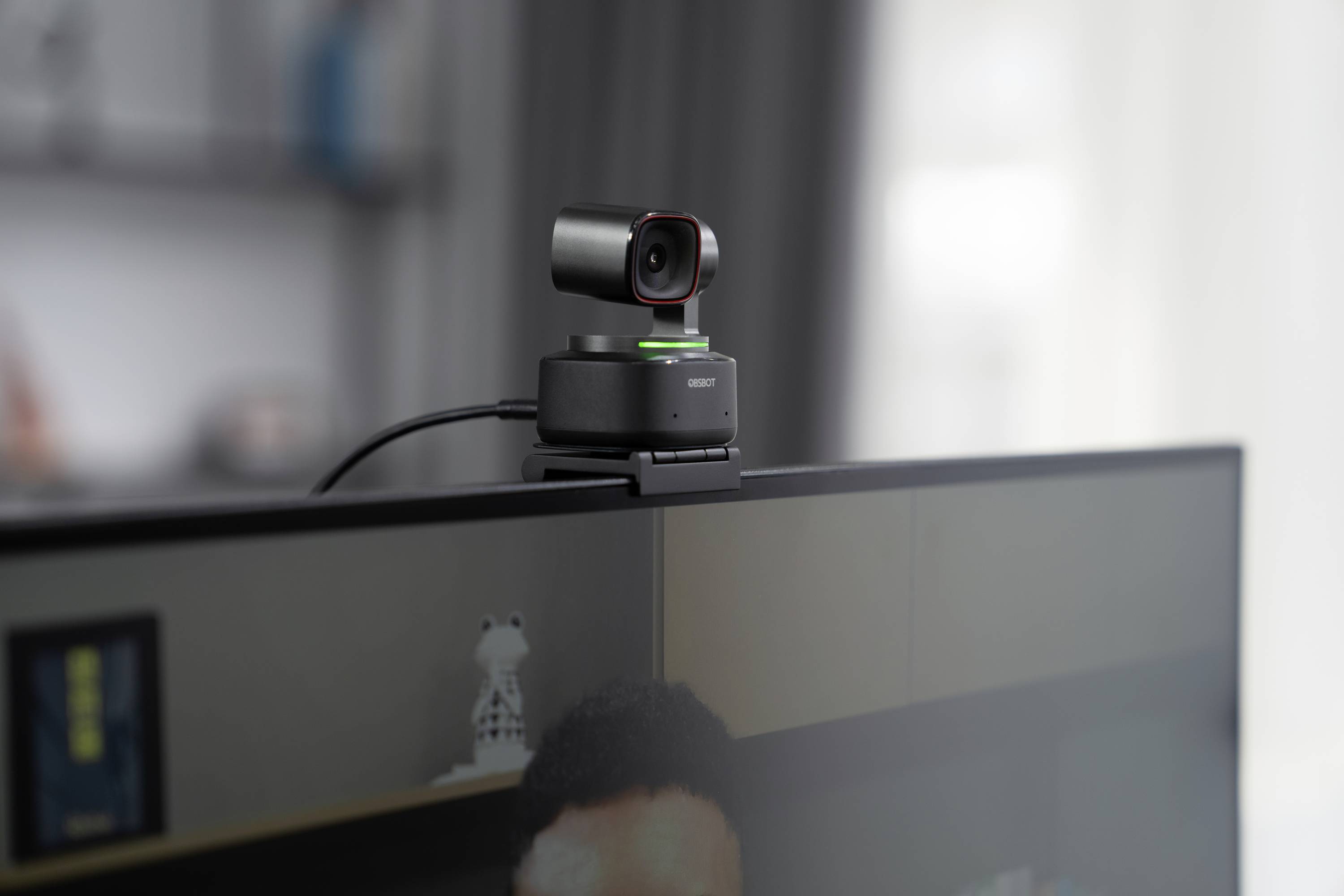 Obsbot Tiny 2 PTZ 4K-Webcam 3840 x 2160 Pixel Gestensteuerung, Sprachsteuerung, Schnelles Auto-Tracking per AI, Standfuß