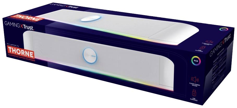 Trust GXT 619W Thorne RGB PC-Lautsprecher Kabelgebunden 12 W Weiß