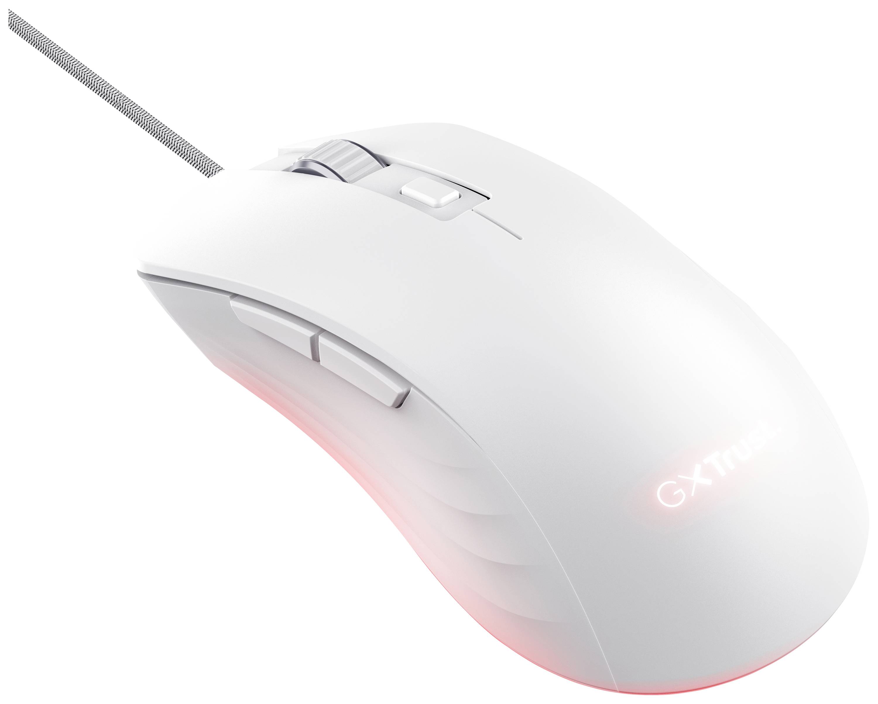 Trust GXT924W YBAR+ Gaming-Maus Kabelgebunden Optisch Weiß 6 Tasten 25600 dpi Beleuchtet
