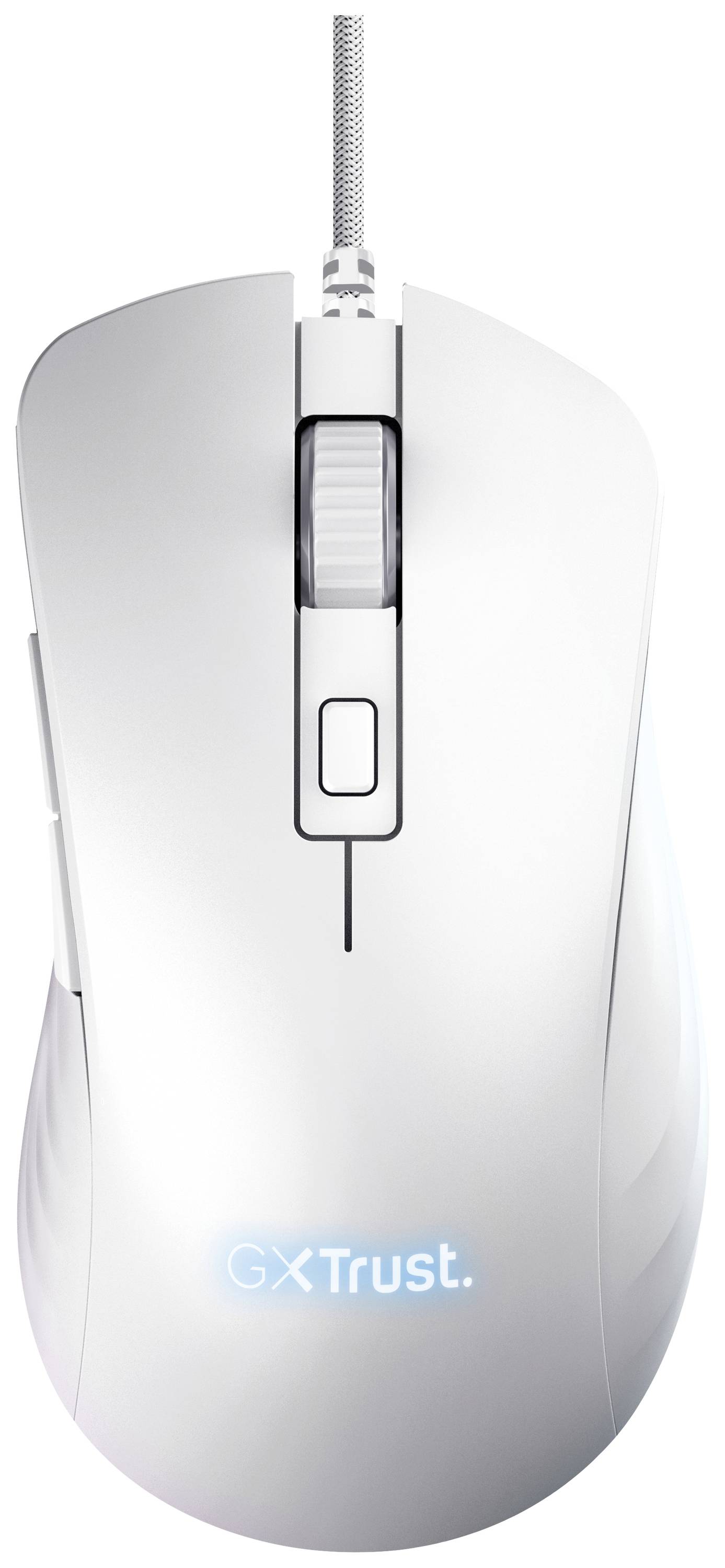 Trust GXT924W YBAR+ Gaming-Maus Kabelgebunden Optisch Weiß 6 Tasten 25600 dpi Beleuchtet