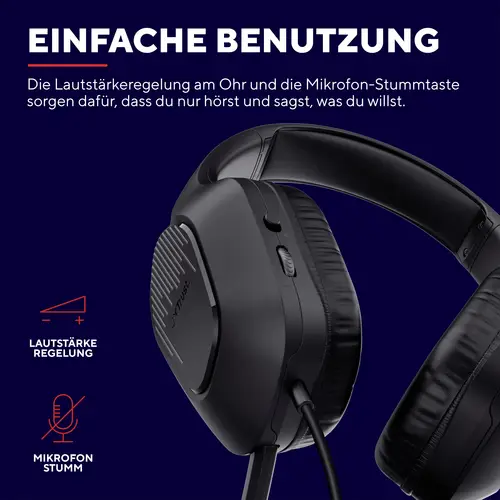 Trust GXT415 ZIROX Over Ear Headset kabelgebunden Stereo Schwarz Gaming Trust GXT415 ZIROX Over Ear Headset kabelgebunden Stereo Schwarz Gaming