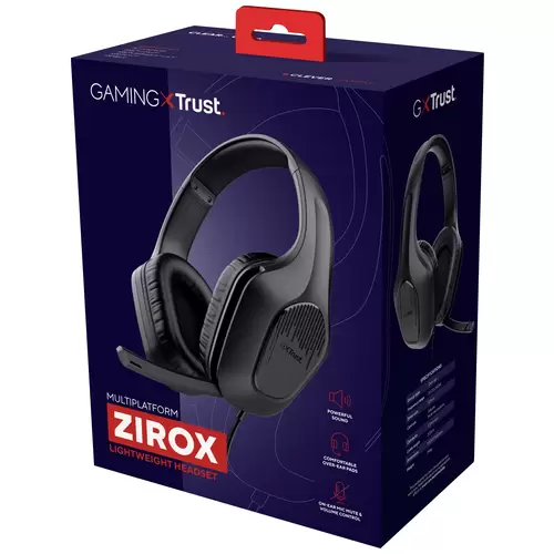 Trust GXT415 ZIROX Over Ear Headset kabelgebunden Stereo Schwarz Gaming Trust GXT415 ZIROX Over Ear Headset kabelgebunden Stereo Schwarz Gaming
