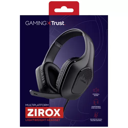 Trust GXT415 ZIROX Over Ear Headset kabelgebunden Stereo Schwarz Gaming Trust GXT415 ZIROX Over Ear Headset kabelgebunden Stereo Schwarz Gaming