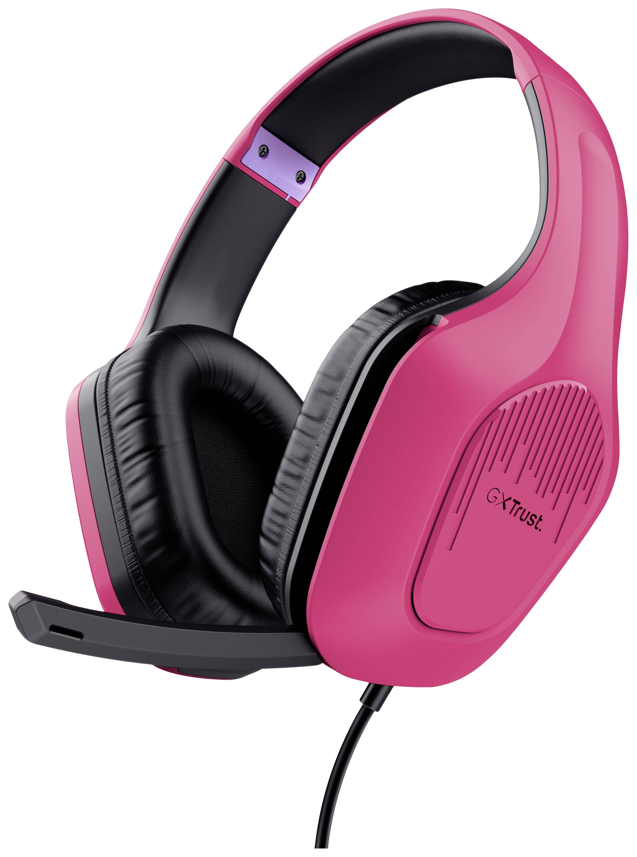 Trust GXT415P ZIROX Over Ear Headset kabelgebunden Stereo Pink Gaming