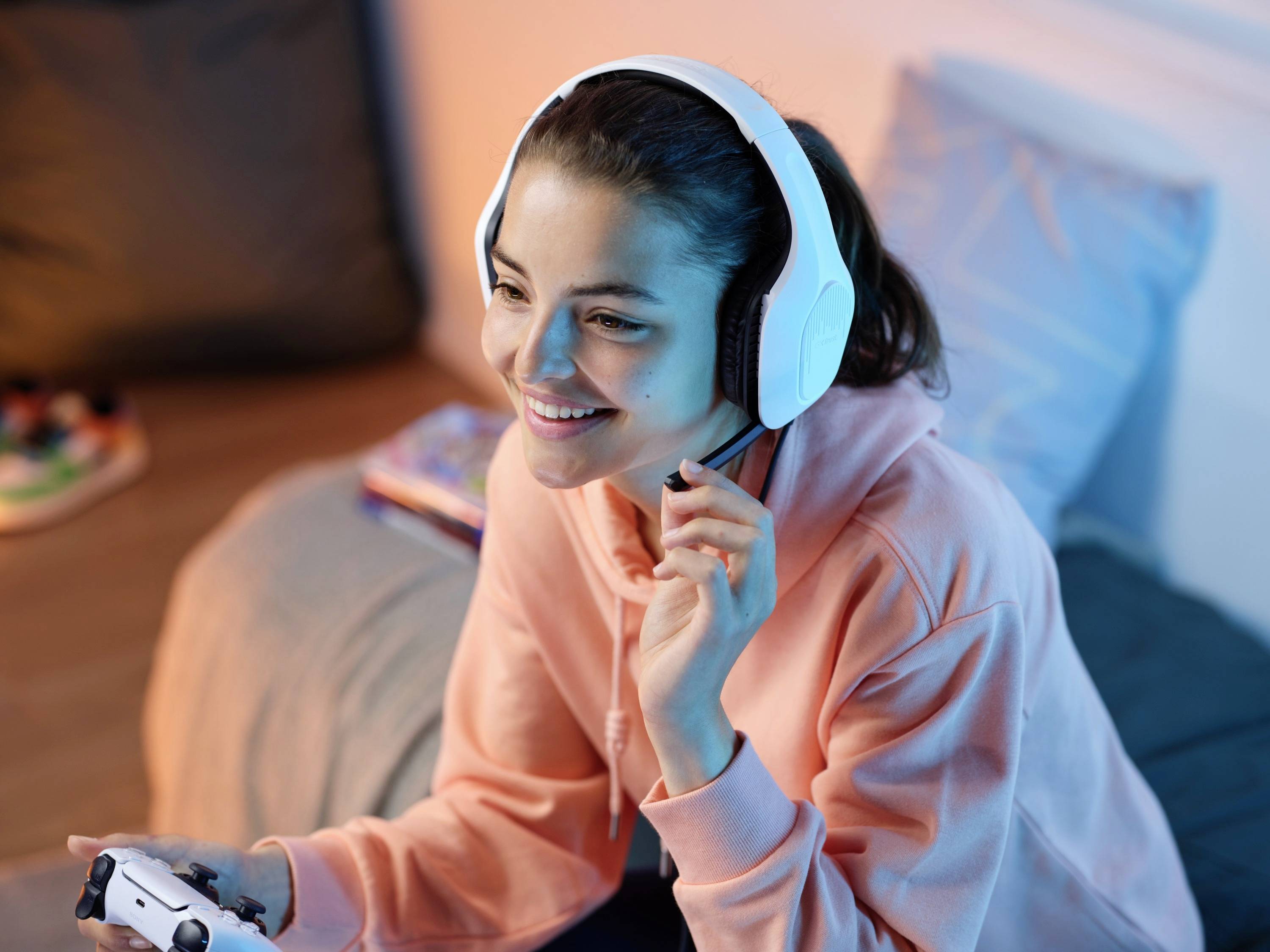 Trust GXT415PS ZIROX PS5 Over Ear Headset kabelgebunden Stereo Weiß Gaming