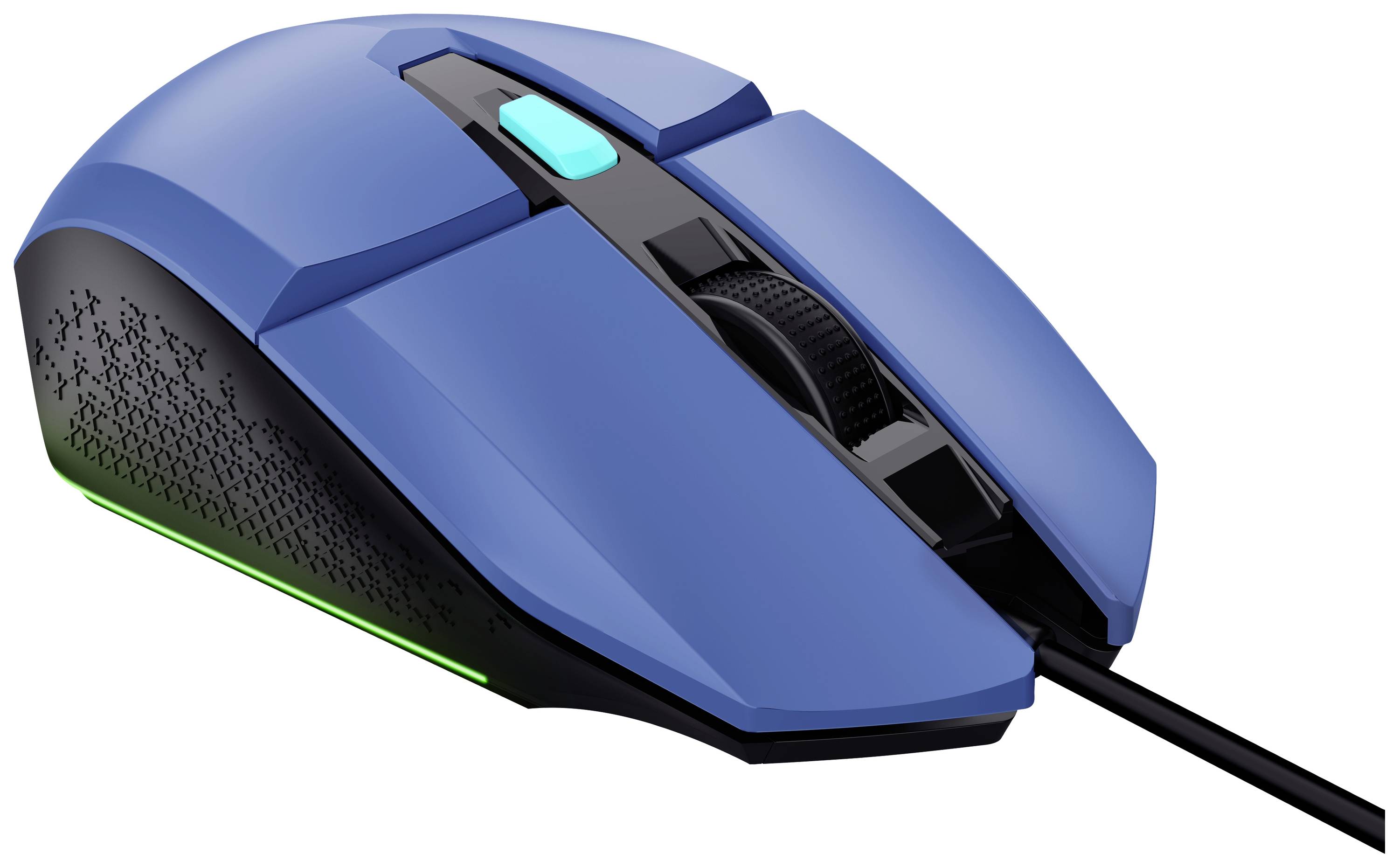 Trust GXT109B FELOX Gaming-Maus Kabelgebunden Optisch Blau 6 Tasten 6400 dpi Beleuchtet