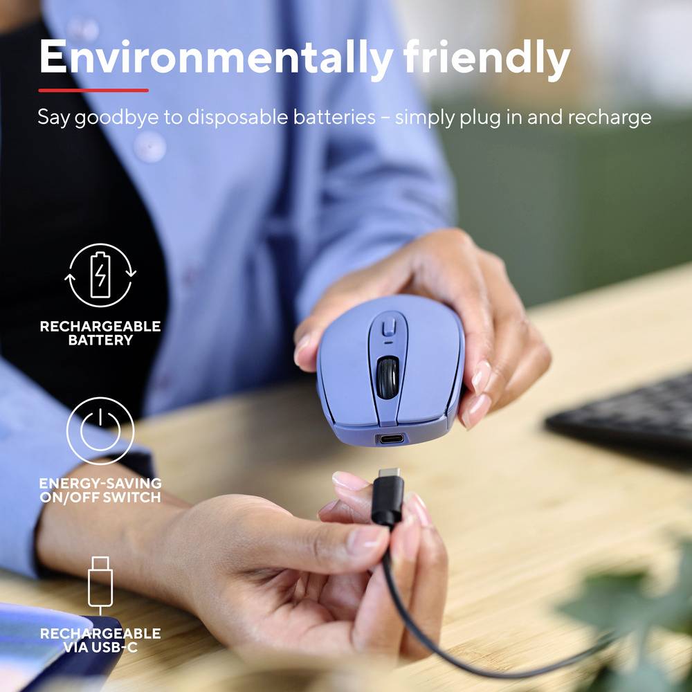 Trust ZAYA Maus Funk Optisch Blau 4 Tasten 1600 dpi