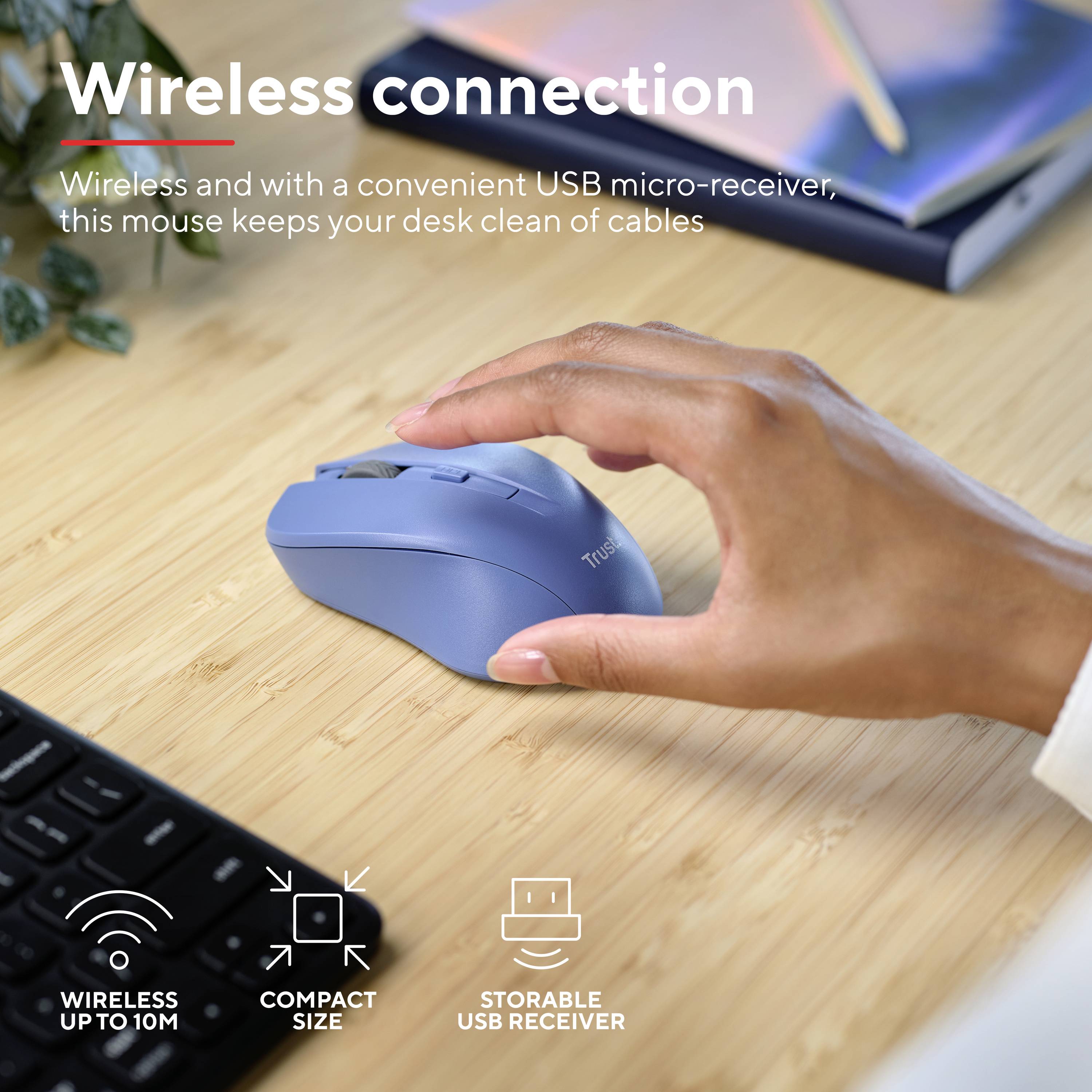 Trust MYDO SILENT WIRELESS MOUSE BLUE