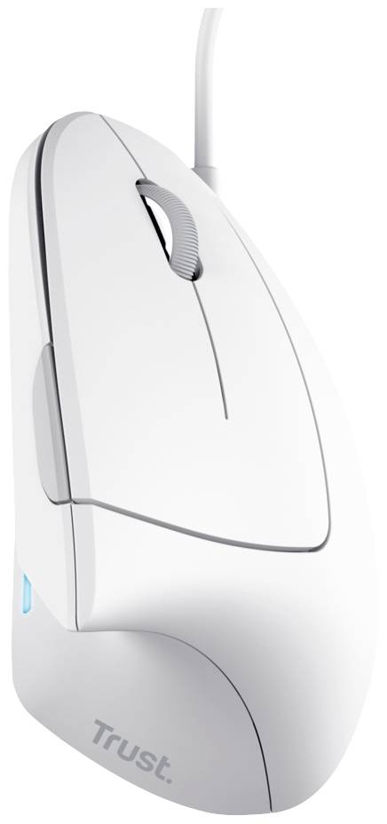 Trust VERTO ERGO Maus Kabelgebunden Optisch Weiß 6 Tasten 1600 dpi Ergonomisch