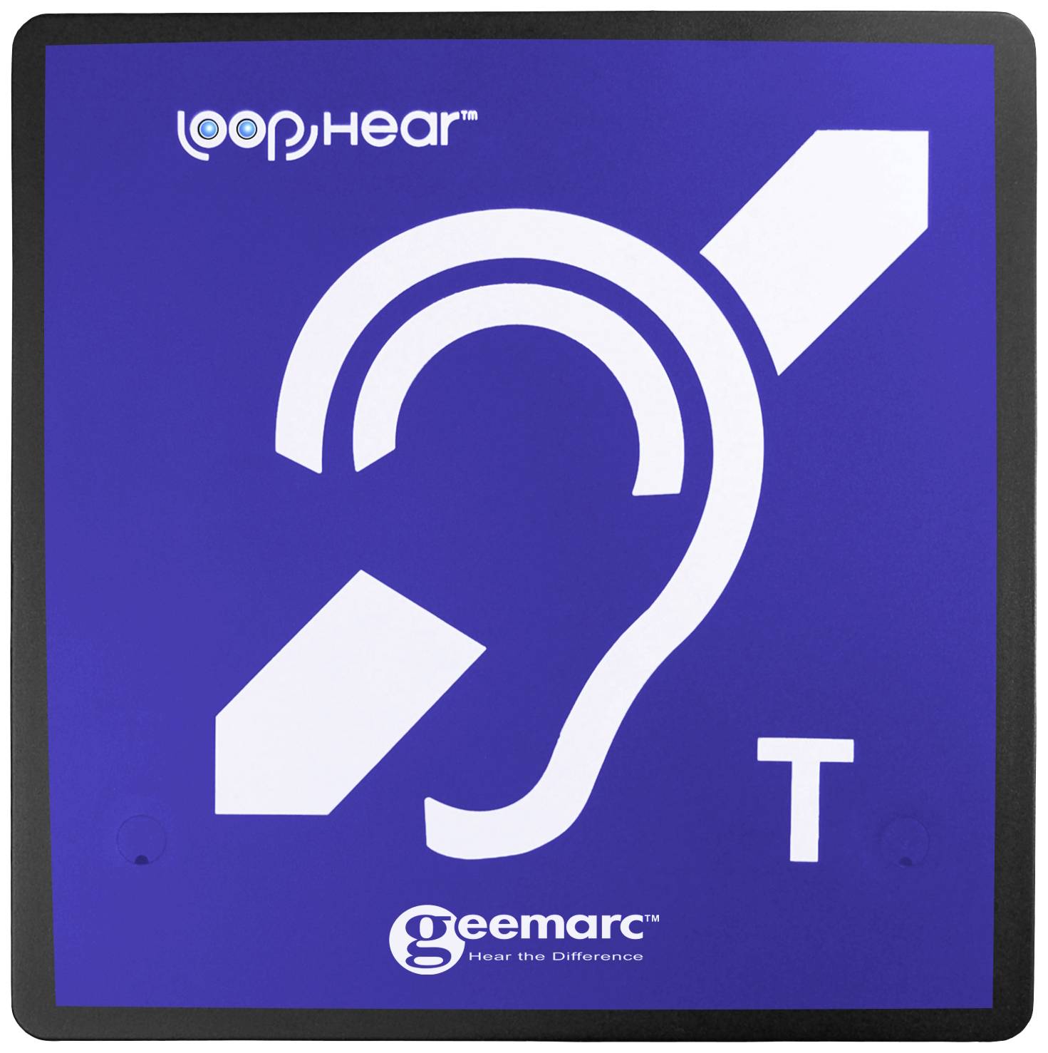 Geemarc WALLOOP_BLU_I Hinweisschild Kunststoff (B x H) 15 cm x 15 cm 1 St.