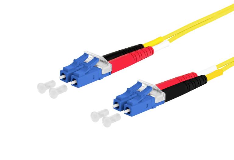 Metz Connect 151P1JOJO20E Glasfaser LWL Anschlusskabel 2 m Blau, Gelb [1x LC-D Stecker - 1x LC-D Stecker] 9/125 µ