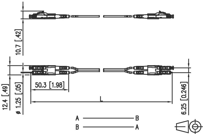 Metz Connect 151P1JOJO20E Glasfaser LWL Anschlusskabel 2 m Blau, Gelb [1x LC-D Stecker - 1x LC-D Stecker] 9/125 µ