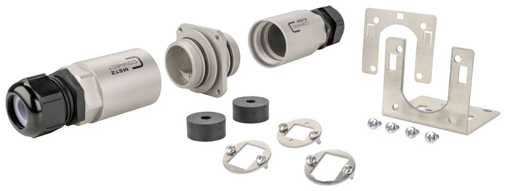 Metz Connect 14040010-E MCO IP69k Steckverbinder-Schutzgehäuse für Außenanwendungen Aluminium