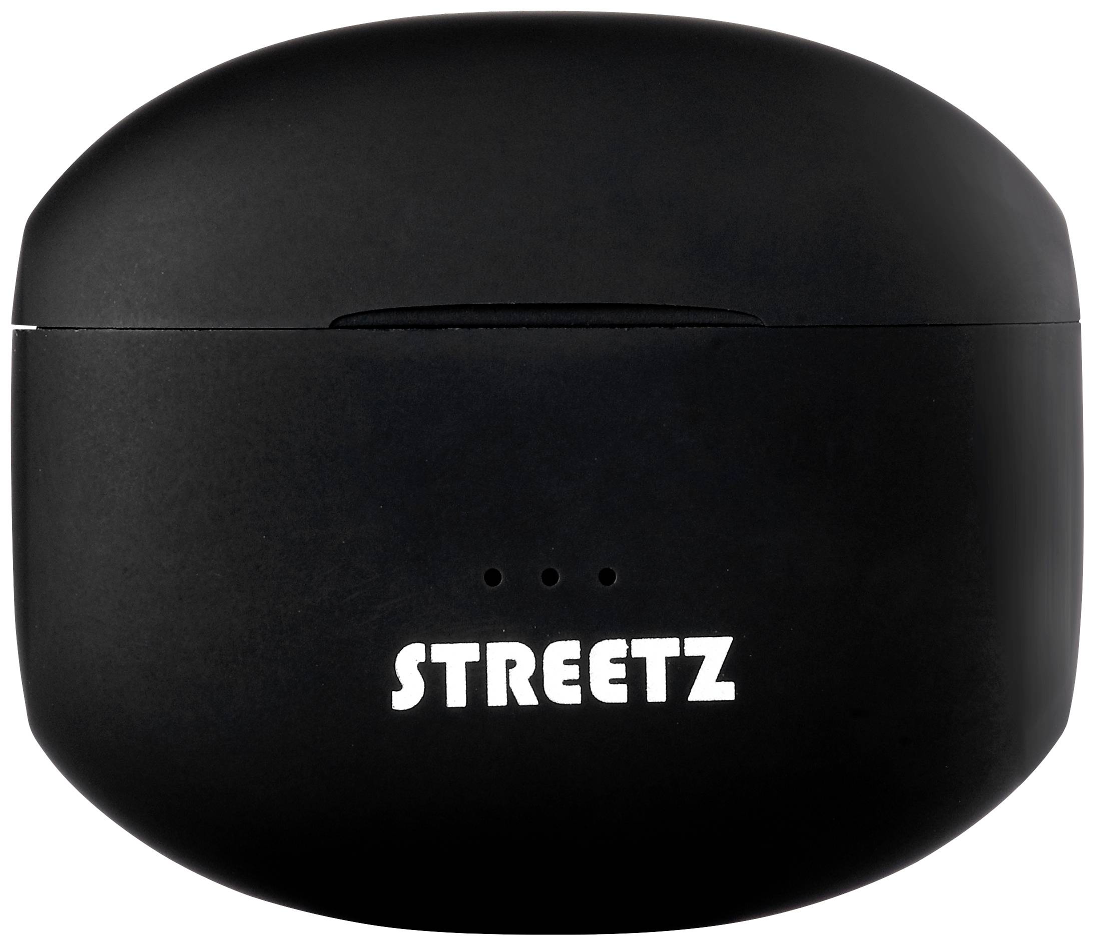 STREETZ TWS-116 In Ear Headset Bluetooth® Stereo Schwarz Noise Cancelling Headset, Ladecase, Lautstärkeregelung, Touch-Steuerung