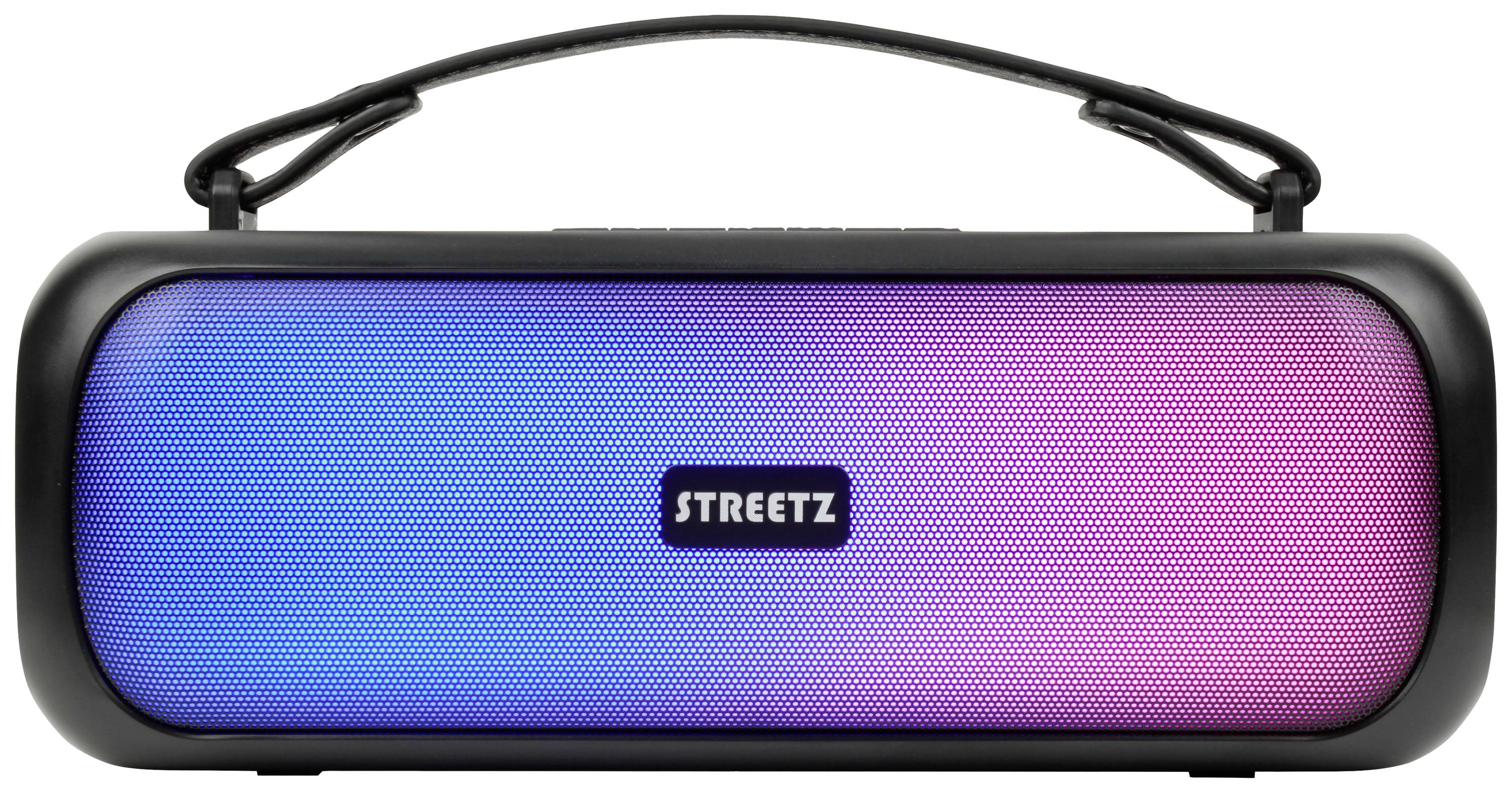 STREETZ CMB-110 Bluetooth® Lautsprecher AUX, Freisprechfunktion, spritzwassergeschützt, tragbar, USB Schwarz