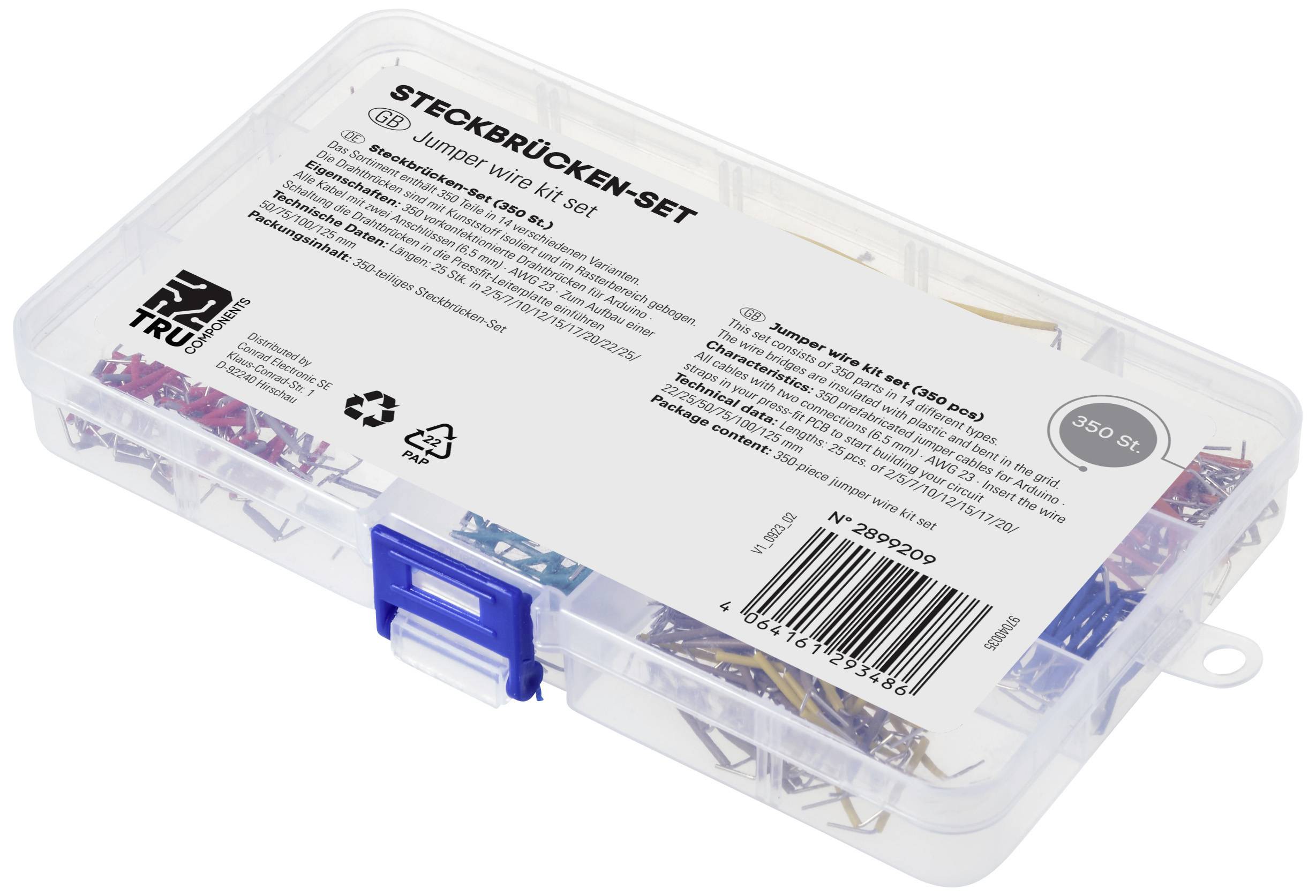 TRU COMPONENTS Steckbrücken-Set (L x B x H) 172 x 100 x 22mm 350St.