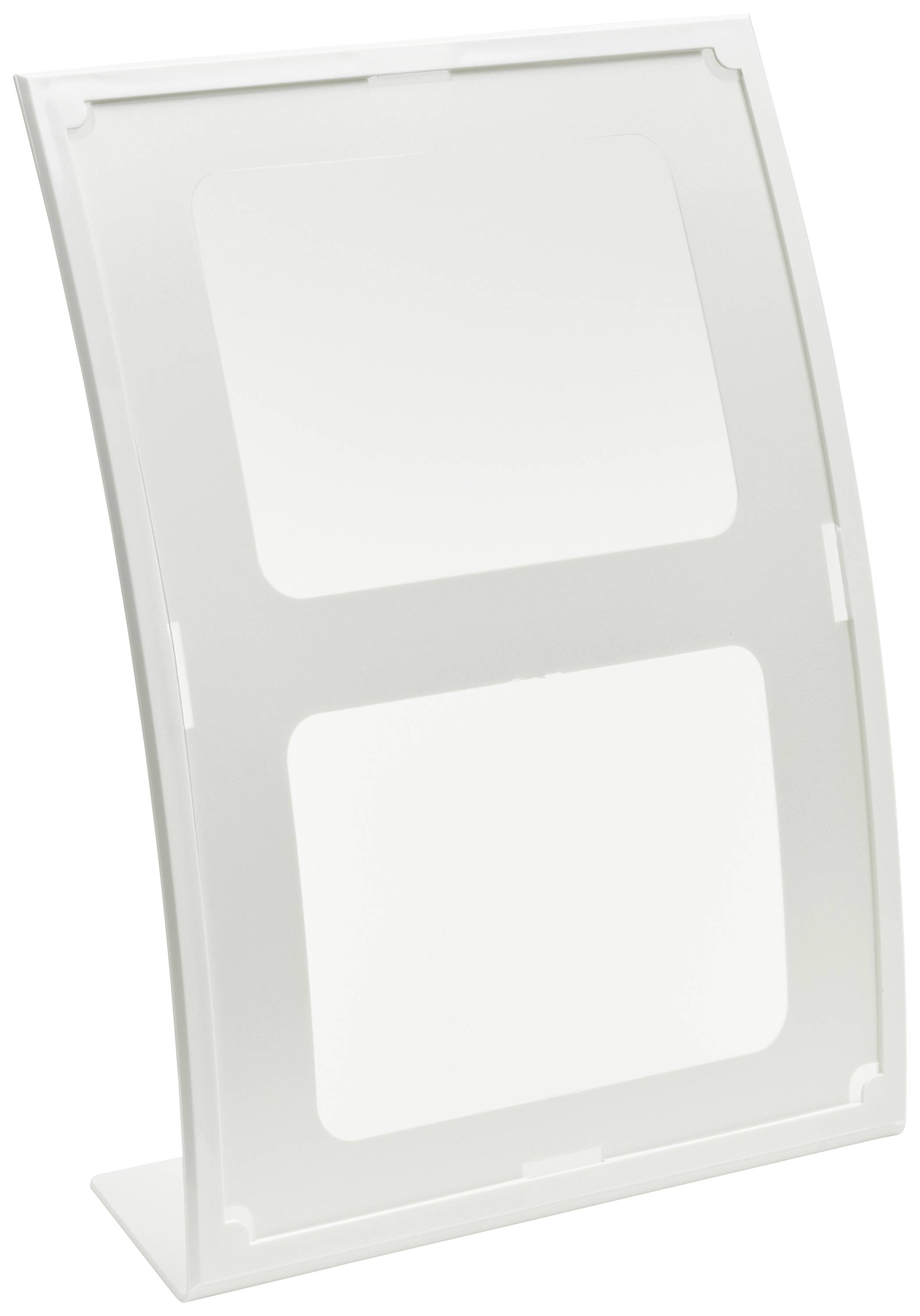 Deflecto 2304WEU Tisch-Prospekthalter Verwendung für Papierformat: DIN A4hoch Weiß, Transparent 1St.